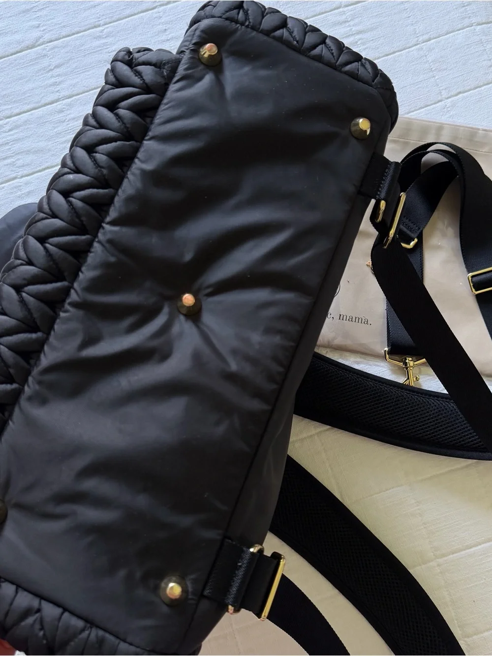 Happ Levy Black Quilted Backpack Diaper Bag - Picture 7 of 7
